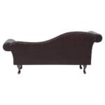Chesterfield Brown Faux Leather Chaise Lounge - Image 5