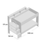Ciara European Bunk Bed with Shelves - Image 4