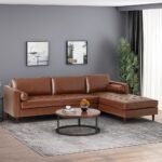 Contemporary Tufted Upholstered Chaise Sectional L-Shape Sofa