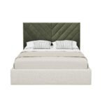 Soothe Cross Lines Tufted Headboard Bed - Image 3
