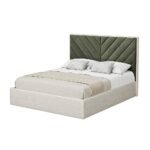 Soothe Cross Lines Tufted Headboard Bed - Image 4