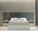 Soothe Cross Lines Tufted Headboard Bed - Image 5