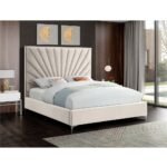 Sleepy Symphony Tufted high Headboard velvet upholstery Bed - Image 2