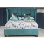 Dusk Delight Curved Velvet Upholstered Bed - Image 2
