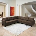 Emmie Mid Century Modern 7-Seater Sectional Sofa Set - Image 3