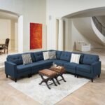 Emmie Mid Century Modern 7-Seater Sectional Sofa Set - Image 4