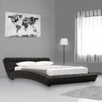 Vintage Queen Size Upholstered Bed in Black Colour - Image 3