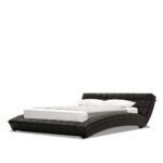 Vintage Queen Size Upholstered Bed in Black Colour - Image 4