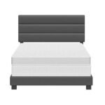 Marion Padded Upholstered Faux Leather Bed - Image 6