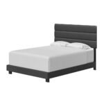 Marion Padded Upholstered Faux Leather Bed - Image 3