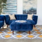 Flared Arm Tufted Velvet 3-Seater Sofa - Image 4