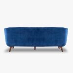 Flared Arm Tufted Velvet 3-Seater Sofa - Image 5