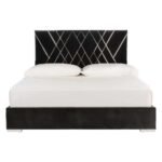 Serene Snooze French Velvet Upholstered Bed - Image 3