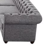 Garcia Tufted Linen U-shaped Sectional Sofa - Image 6