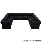 Garcia Tufted Linen U-shaped Sectional Sofa - Image 7
