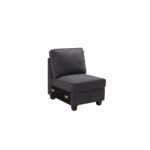 Gray Woven 6-Seater Modular Sectional Sofa with Ottoman - Image 5