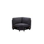 Gray Woven 6-Seater Modular Sectional Sofa with Ottoman - Image 6