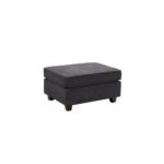 Gray Woven 6-Seater Modular Sectional Sofa with Ottoman - Image 7