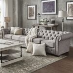 Grey Extra Long Tufted Modular Sofa - Image 3