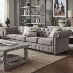 Grey Extra Long Tufted Modular Sofa - Image 4