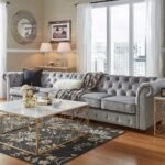 Grey Extra Long Tufted Modular Sofa - Image 5