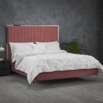Slumber Sphere Grey Velvet King Size Bed Frame With Mirrored Headboard - Image 3