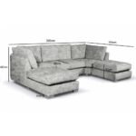 Haawa 3 Seater Upholstered Modular U-Shape sofa - Image 5