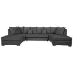 Hervie Sectional U-Shape sofa with 2 Ottomans