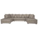 Hervie Sectional U-Shape sofa with 2 Ottomans - Image 5