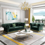 High Profile Sofa with Ottoman - Image 3