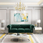 High Profile Sofa with Ottoman - Image 4