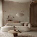 Modern Minimalist Sofa with Organic Curved Design