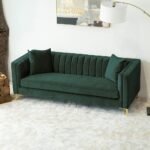 Jacqueline Velvet Square Arm 3-Seater Sofa - Image 3