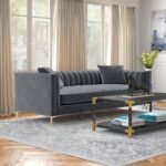 Jacqueline Velvet Square Arm 3-Seater Sofa - Image 6