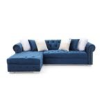 Jilian Velvet Left Hand Facing Sectional L-Shape Sofa - Image 3