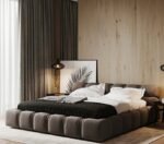 Kujea Platform Linen Fabric Upholstered Bed - Image 2