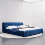 Kujea Platform Linen Fabric Upholstered Bed - Image 4