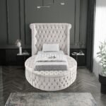Brady Luxurious Tufted Round Storage Bed