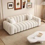 Luxury Minimalist Living Room Candy Boucle Fabric Sofa