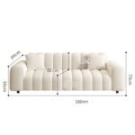Luxury Minimalist Living Room Candy Boucle Fabric Sofa - Image 6