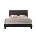 Emery Espresso Leather Upholstered Bed - Image 2