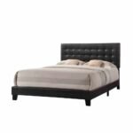 Emery Espresso Leather Upholstered Bed - Image 4