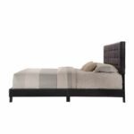 Emery Espresso Leather Upholstered Bed - Image 3