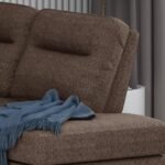 Modern Fabric Upholstered Sofa with Chaise Lounge - Image 6