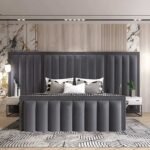 Comfort Cloud Modern Velvet Upholstered Platform Bed - Image 3