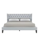 Chelsea Queen size Upholstered Bed in Light Grey Colour - Image 4