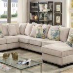 Riti Contemporary Ivory Fabric 4-piece Sectional Beige Sofa