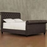 Camilla Rolled Tufted Headboard Bed