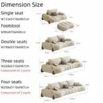 Cloud Lux Luxury Fleece Fabric Sofa - Image 6