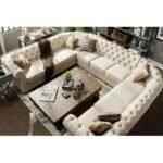 Scroll Arm Chesterfield 11-seat U-shaped Sectional Sofa - Image 3